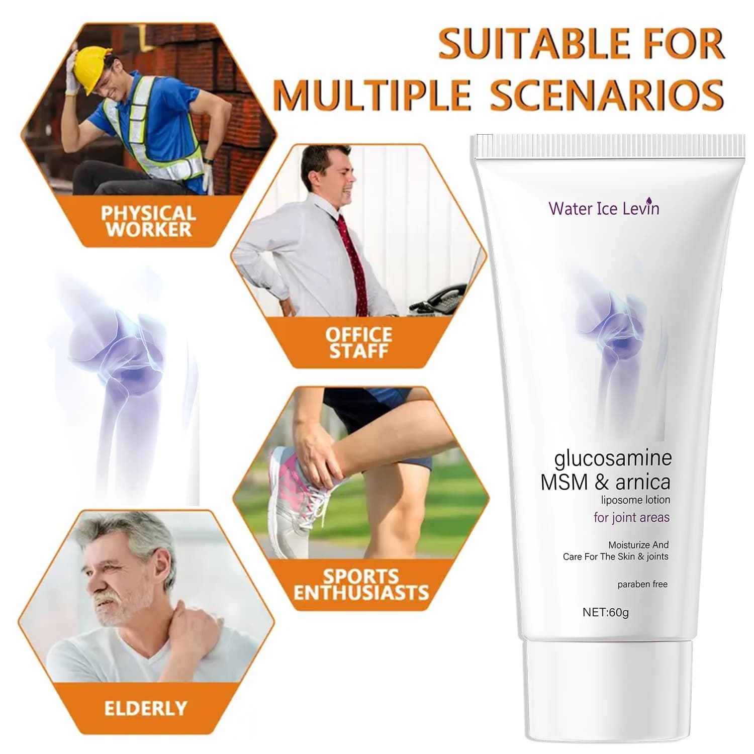 Glucosamine MSM and arnica joint cream tube — image 3