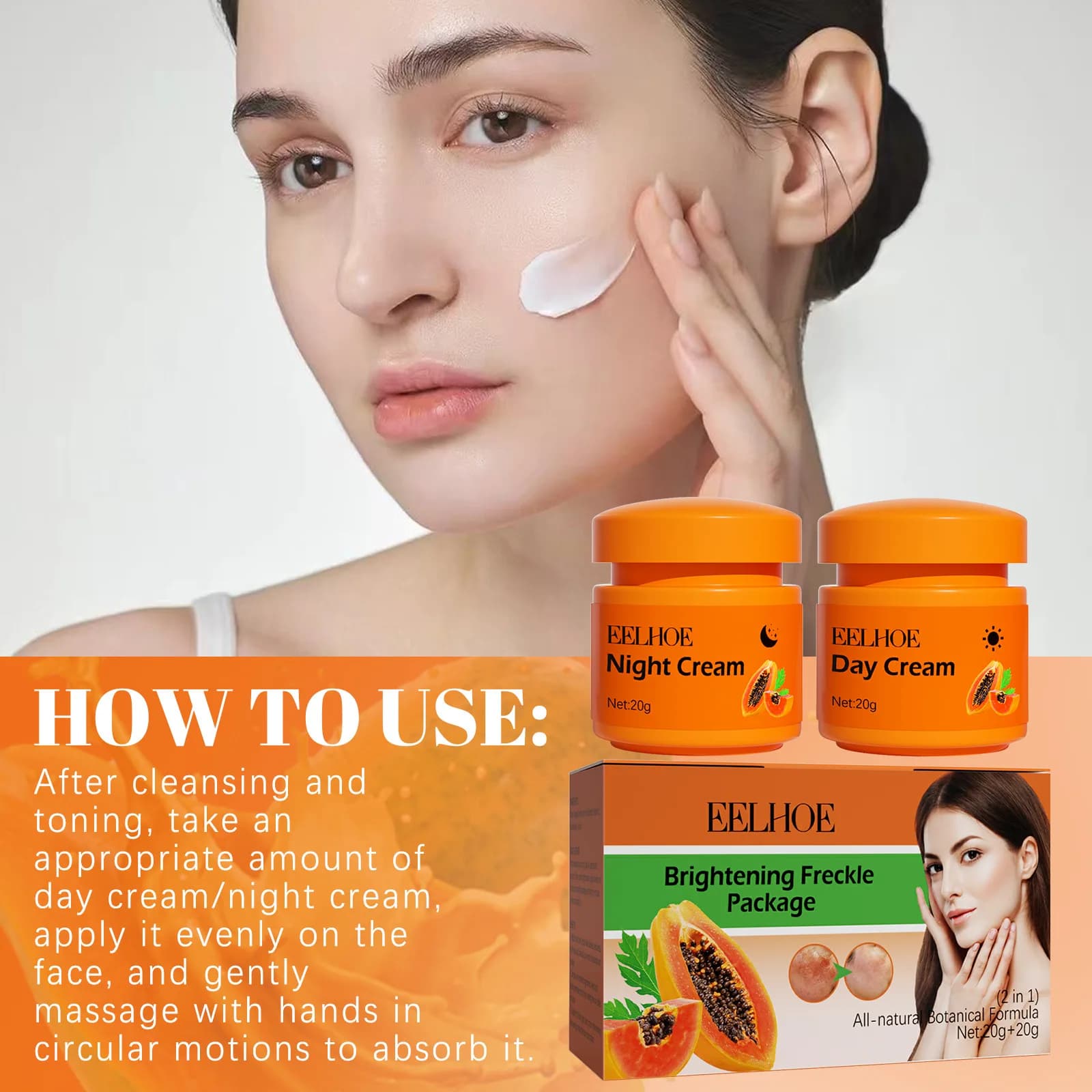 Papaya day and night face cream tube — image 6