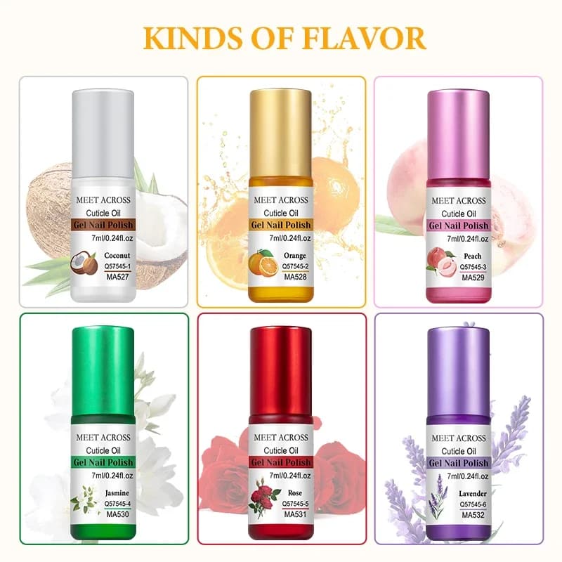 7 ml bottle of nail nutrition oil with six scent options — image 5