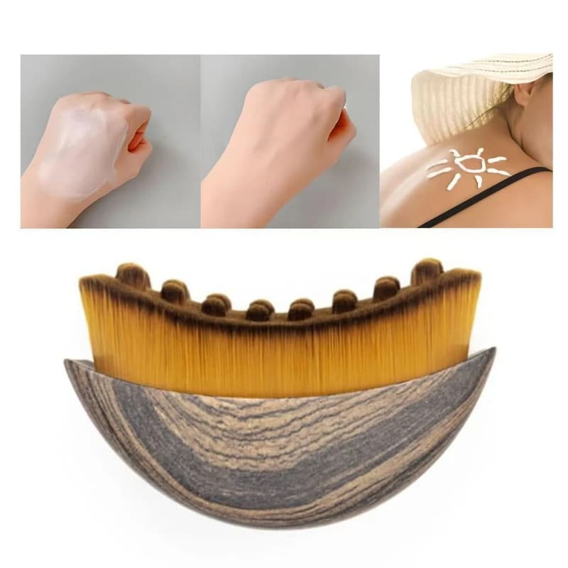 soft bristle contoured facial brush for lymphatic massage — image 5
