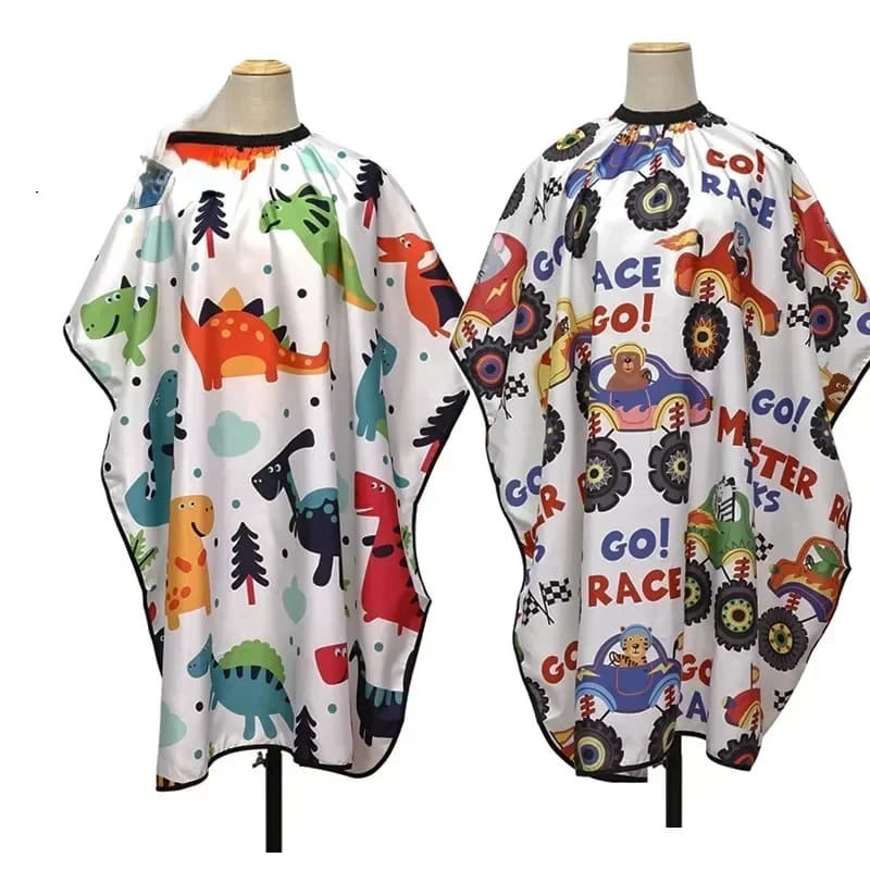 Cartoon Haircut Cape – Waterproof Barber Wrap