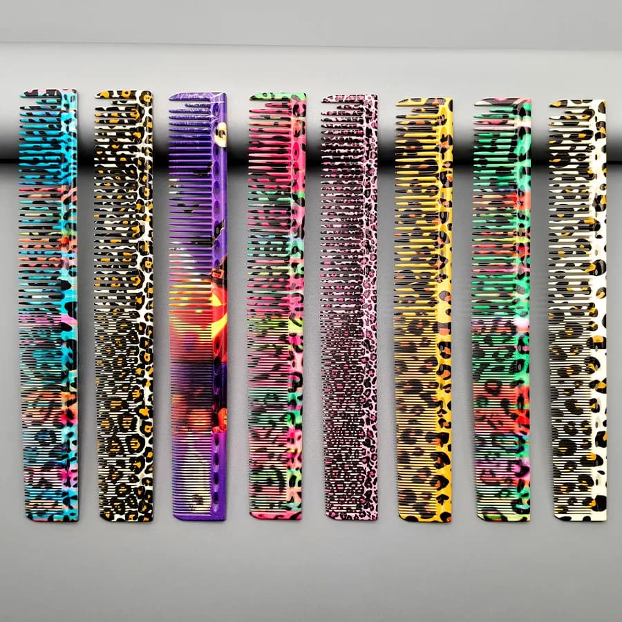 hair cutting comb with built-in scale — image 2