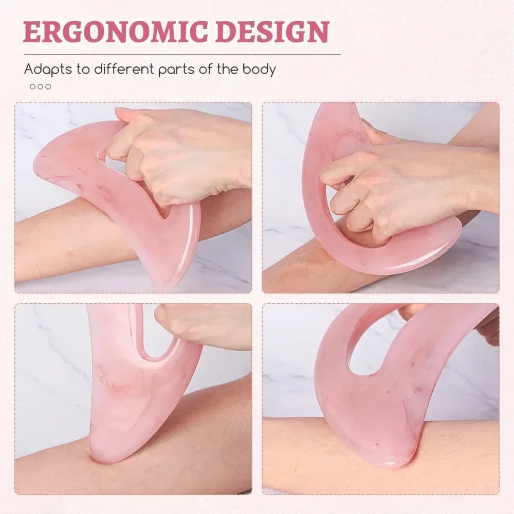 gua sha stone massage tool for neck and back — image 4