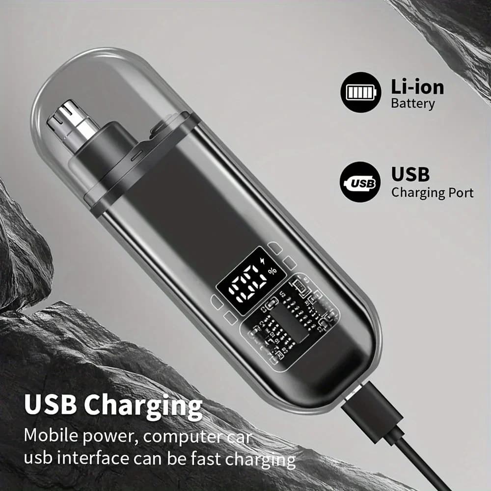 USB‑C rechargeable nose and ear hair trimmer — image 4