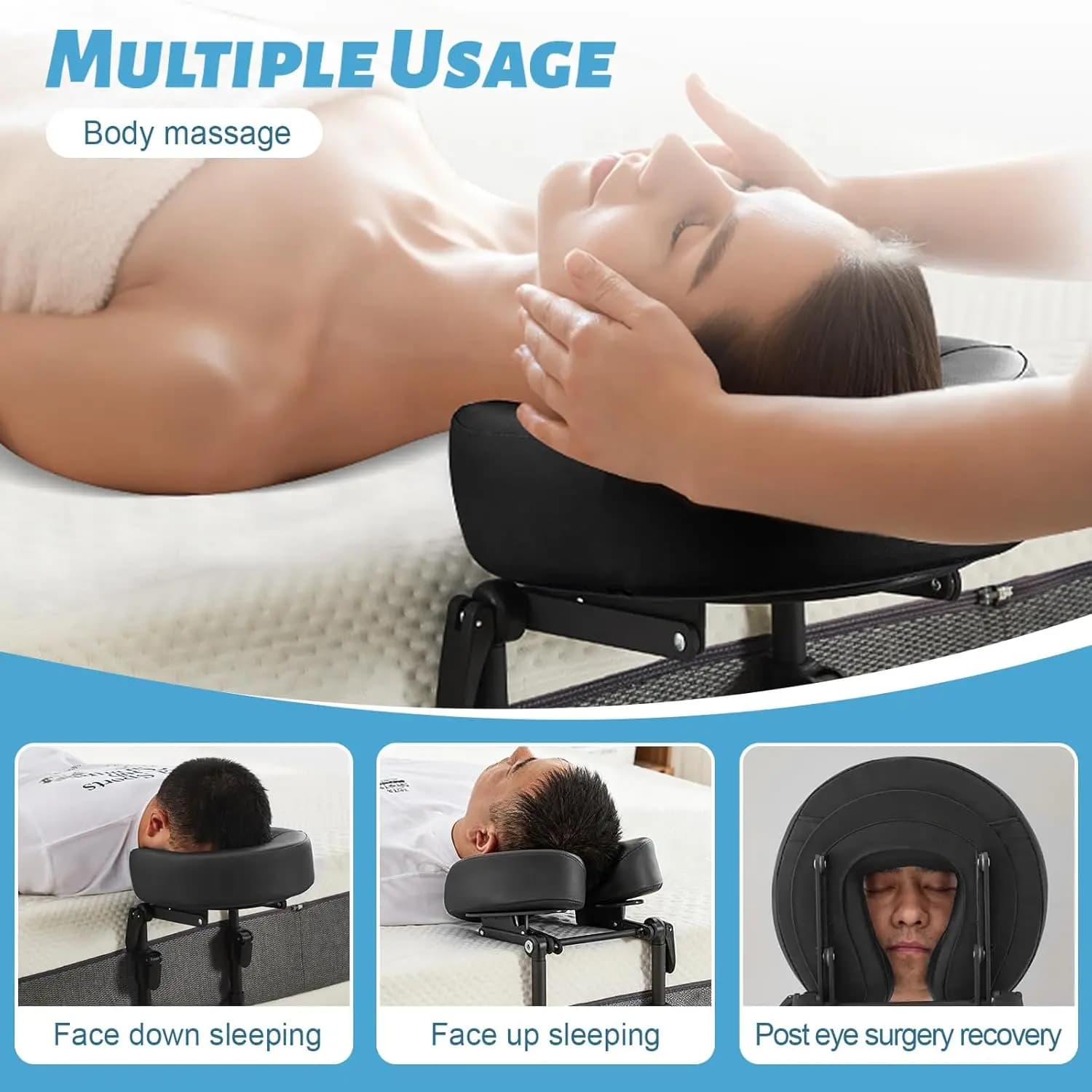 adjustable massage headrest pillow for bed — image 6