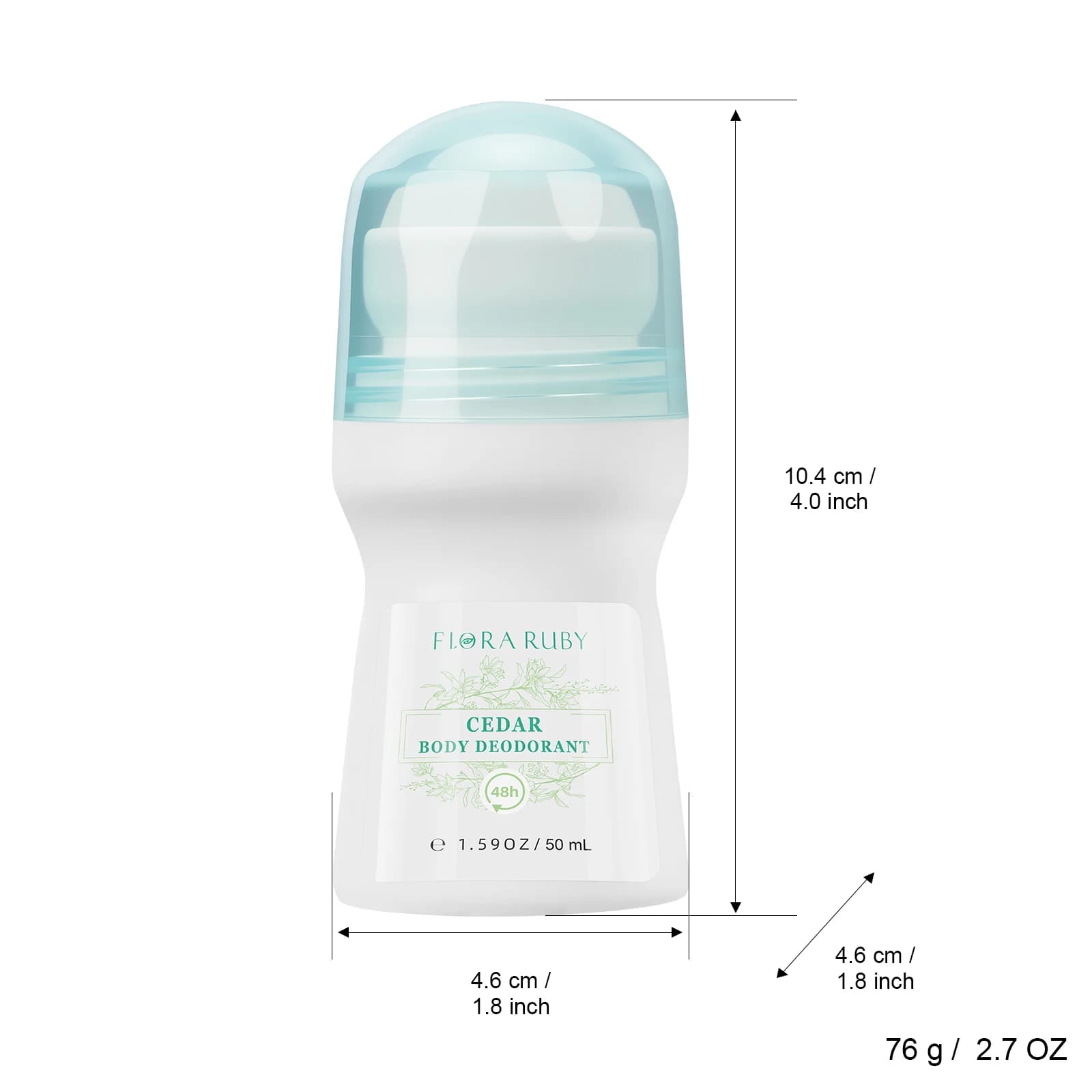 Flora Ruby Light Green aluminum‑free deodorant roll‑on — image 6