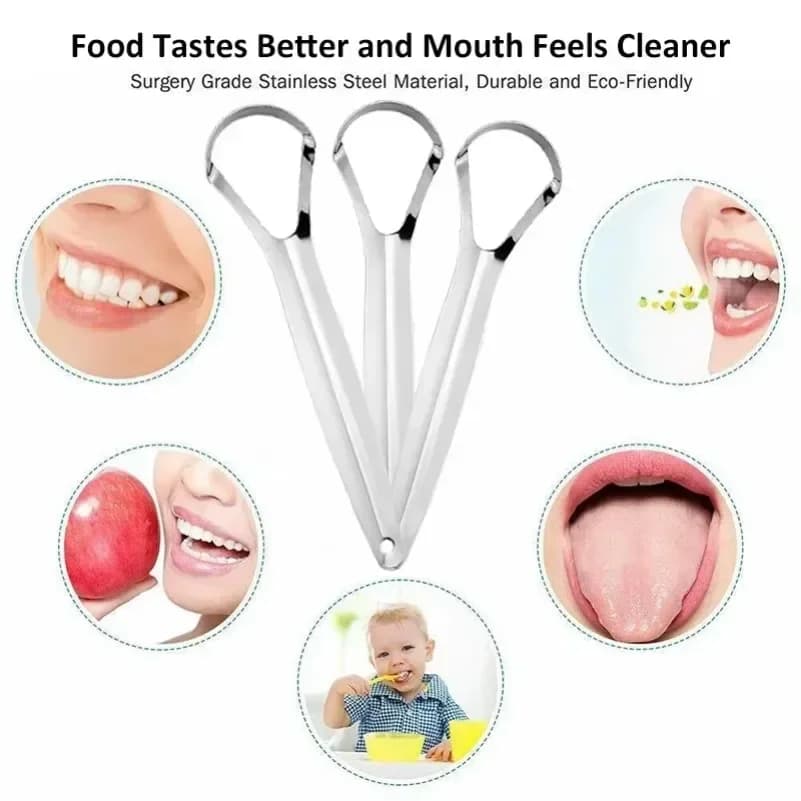 Stainless steel tongue scraper — image 5