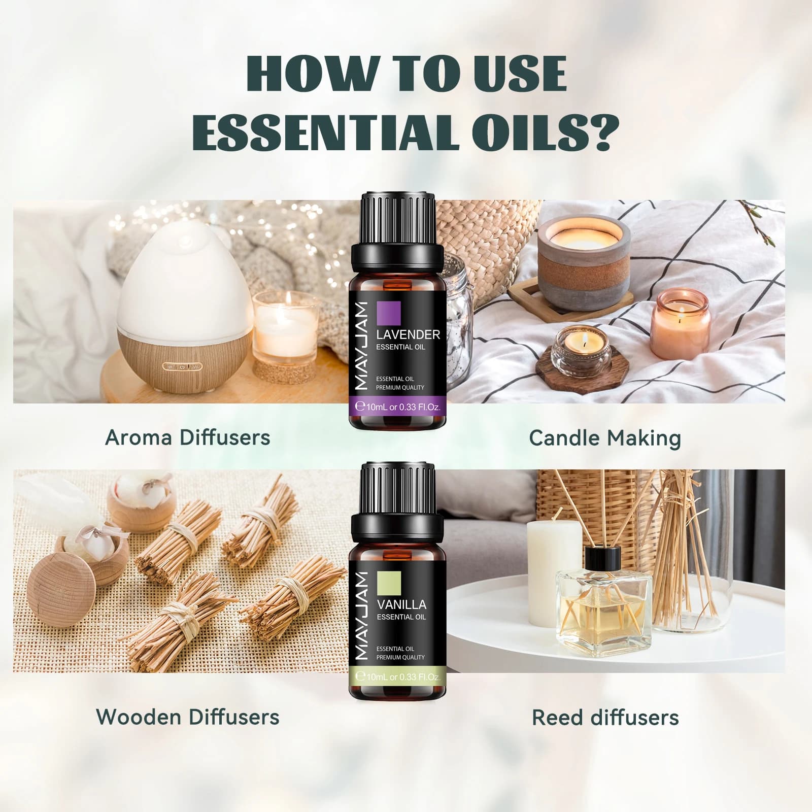 lavender jasmine eucalyptus vanilla essential oil bottle — image 6
