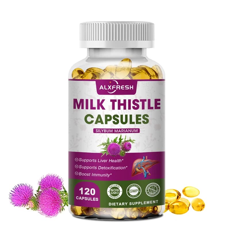 Bottle of milk thistle extract supplement — image 8