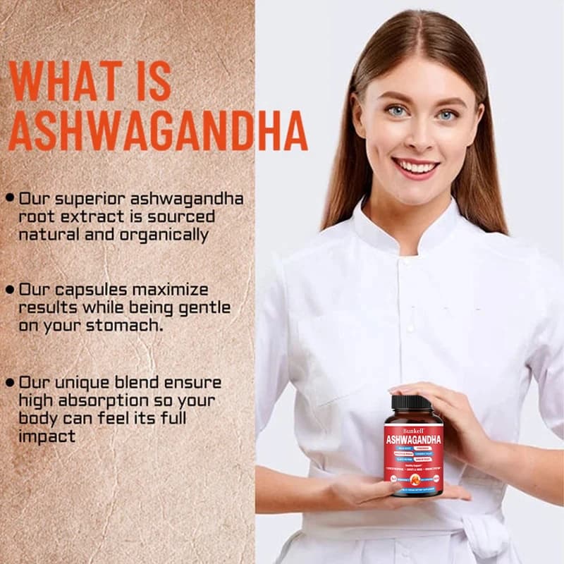 organic ashwagandha capsules with maca and turmeric — image 6