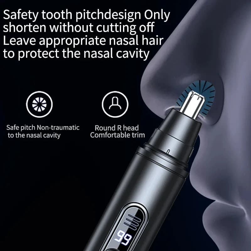 Pocket waterproof nose and ear hair trimmer — image 3