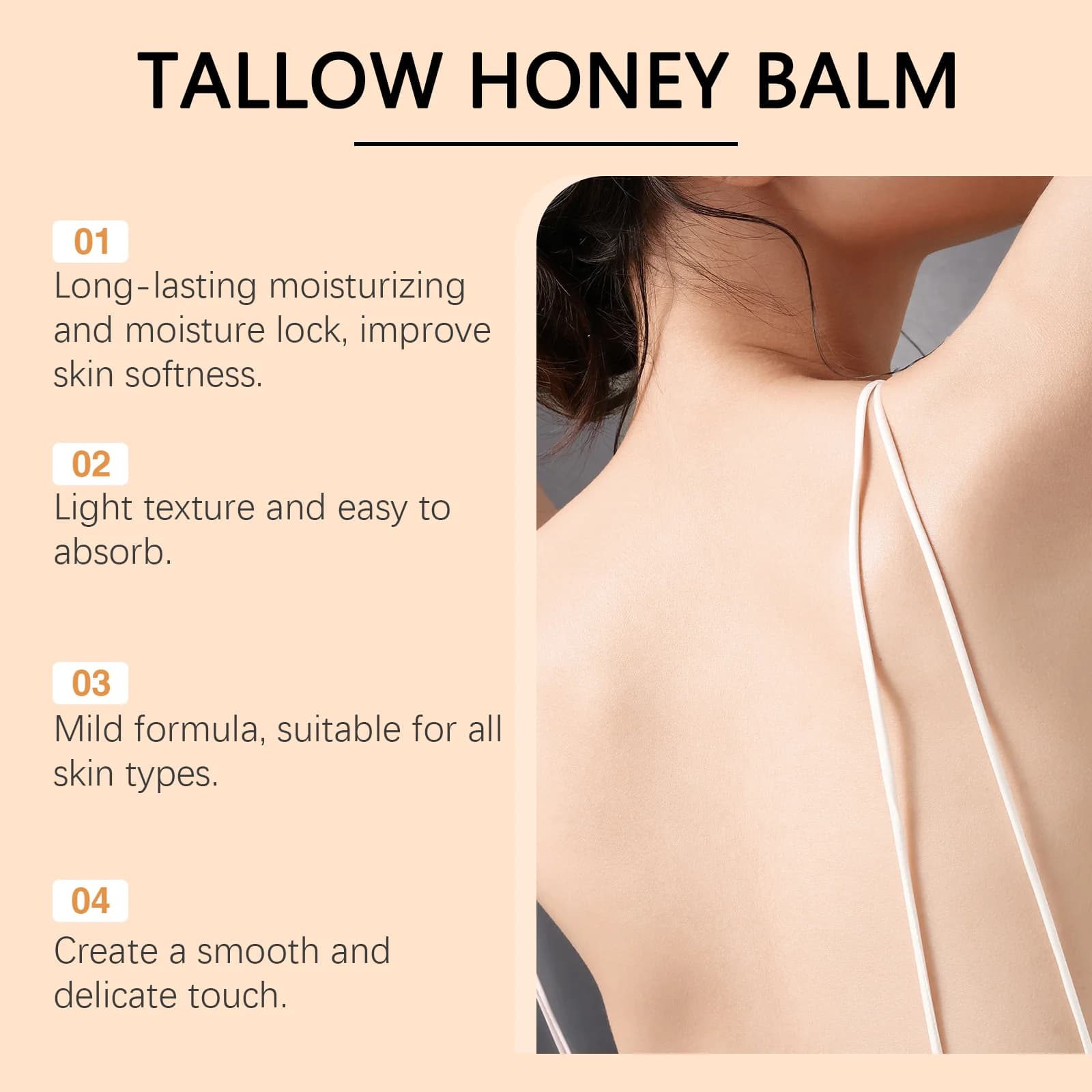 tallow honey cream hydrating glow moisturizer jar — image 3
