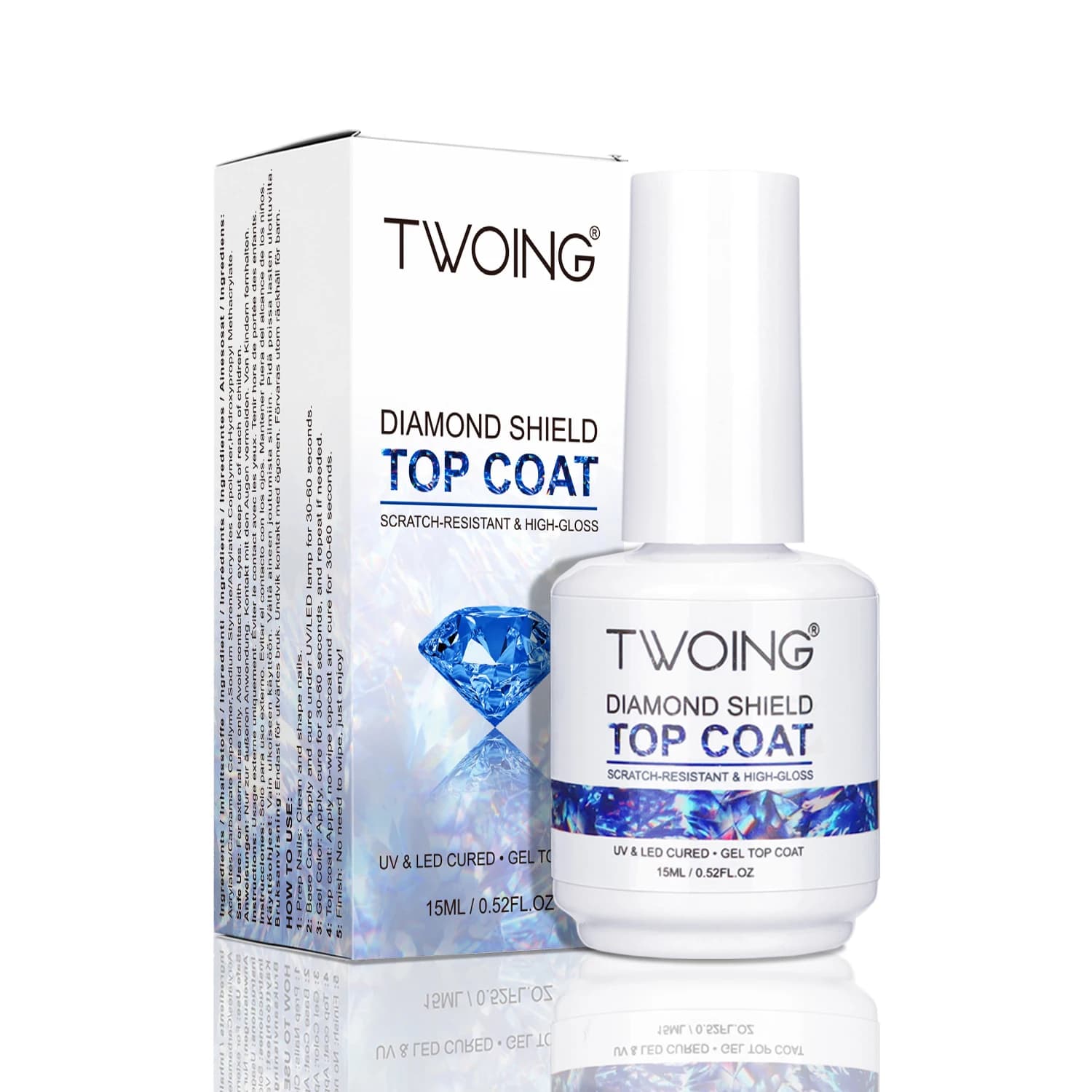 Diamond gel top coat bottle 15 ml — image 8