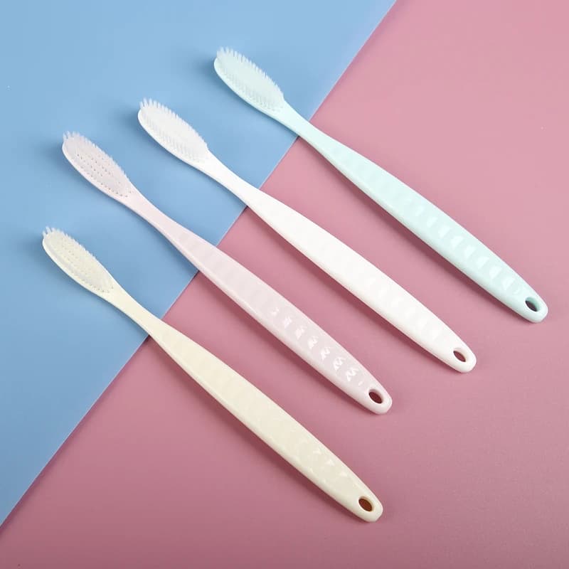 soft long-head adult toothbrush set of four — image 3