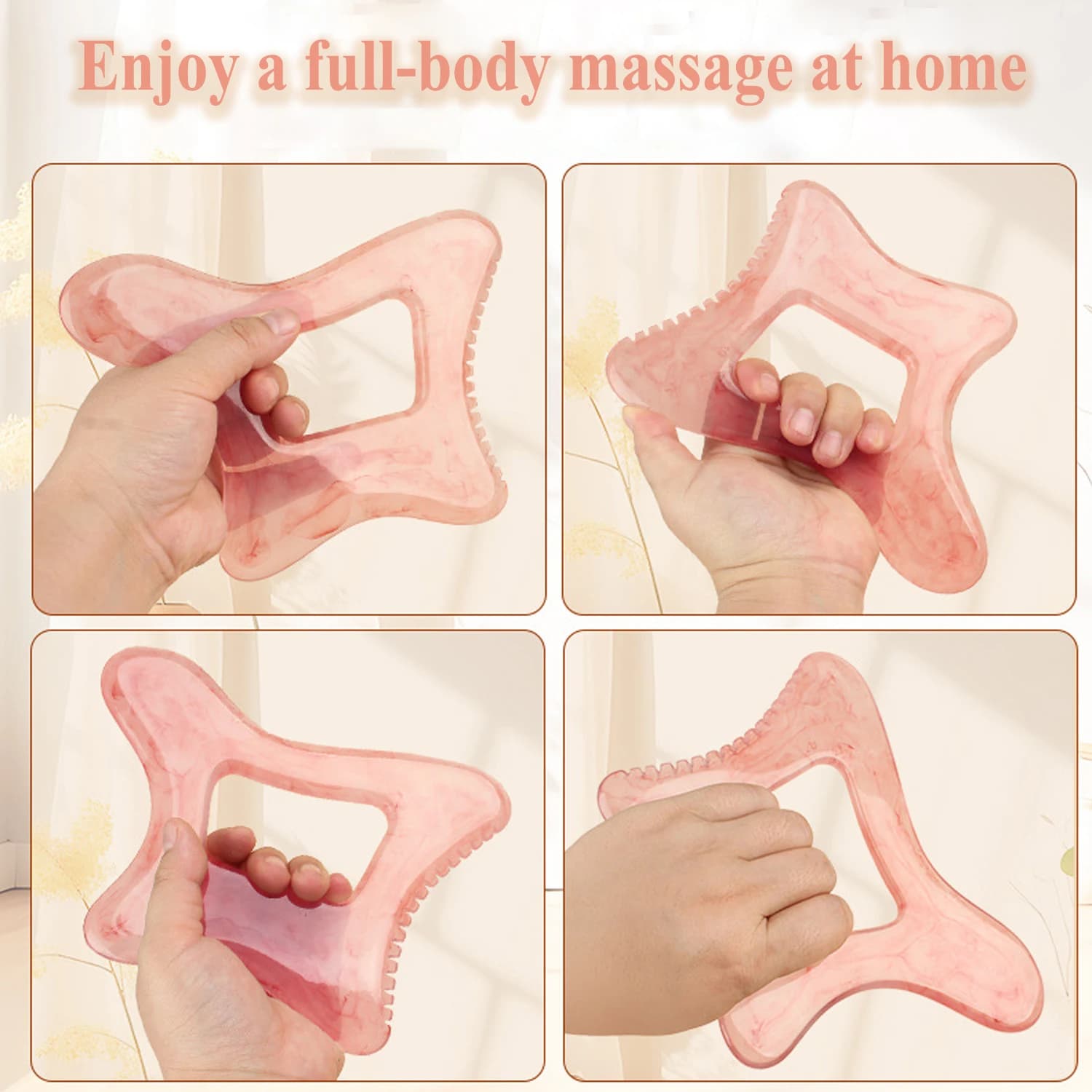 large resin gua sha body massage tool — image 3