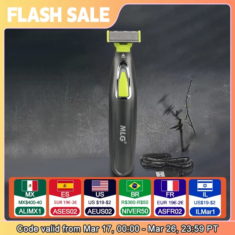 MLG portable electric shaver and full-body trimmer