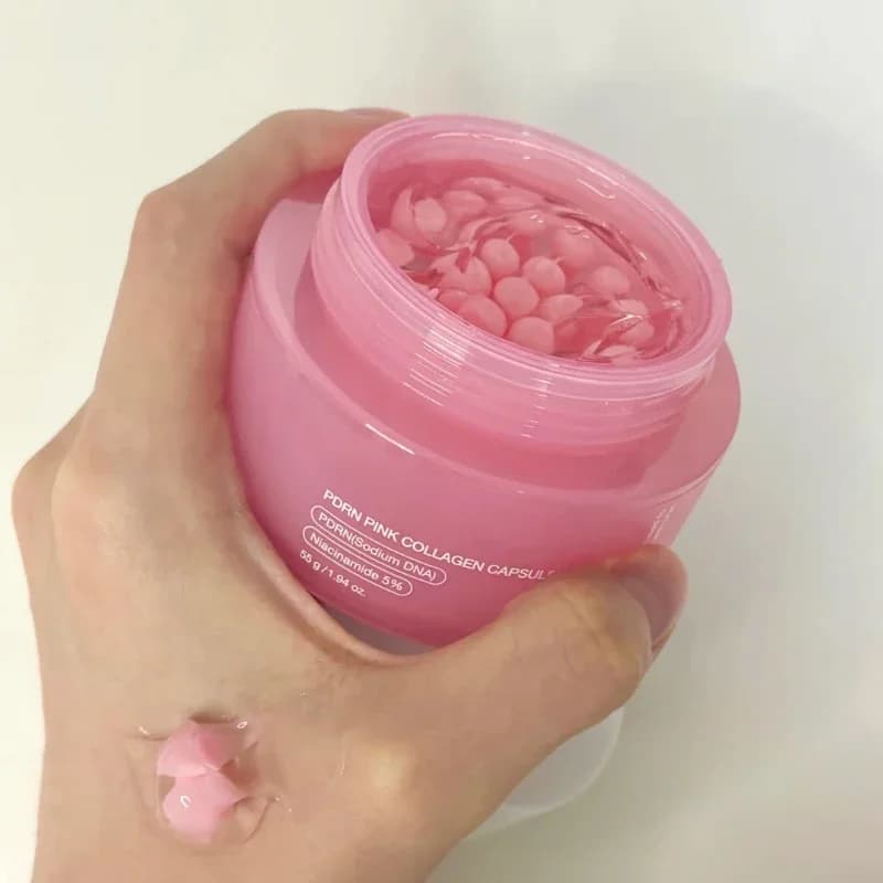 Pink collagen and PDRN cream with niacinamide in a jar — image 5