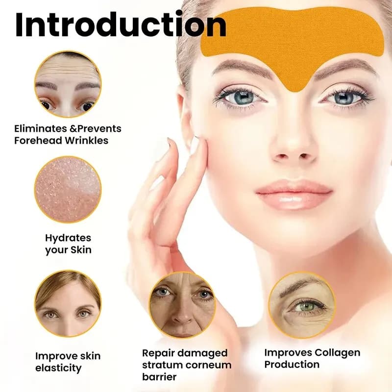 forehead wrinkle patch applied to skin — image 3