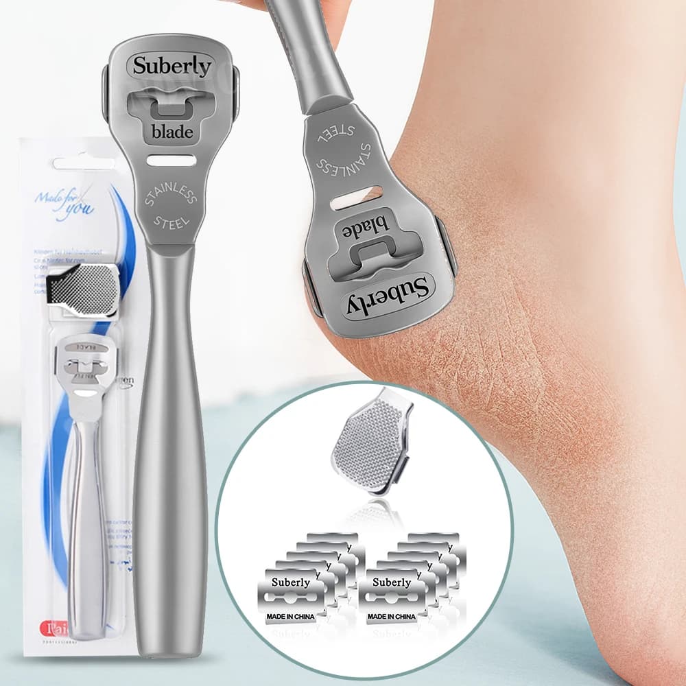 Foot Callus Remover Set with Stainless Steel Blades