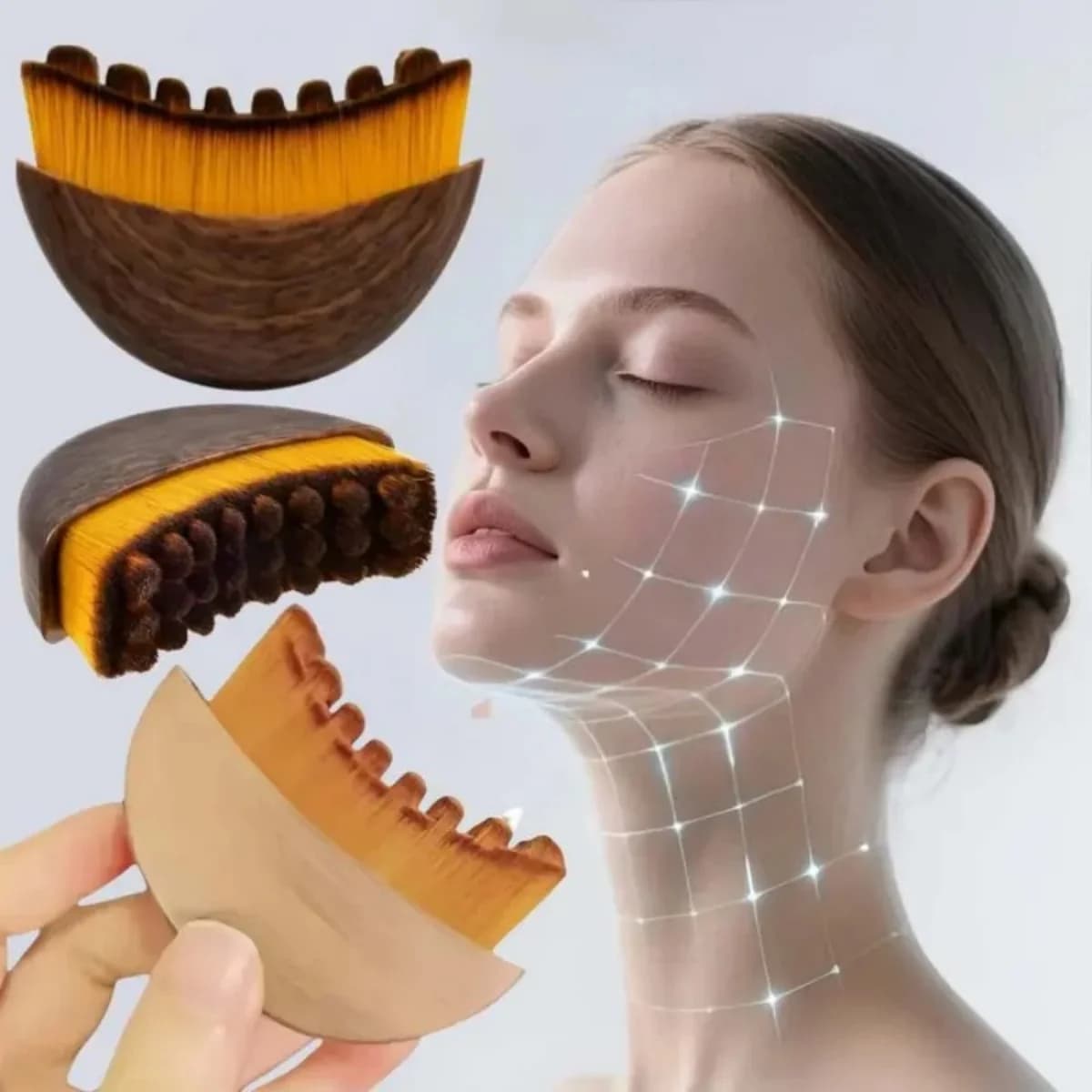soft wooden dry brushing body brush — image 6