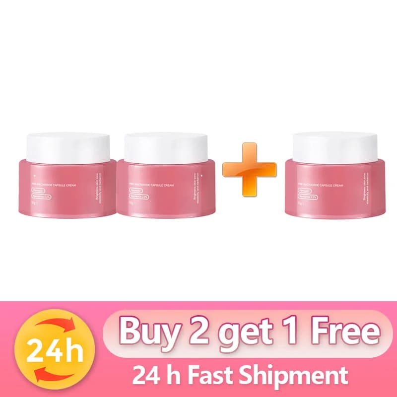Pink collagen and PDRN cream with niacinamide in a jar — image 7