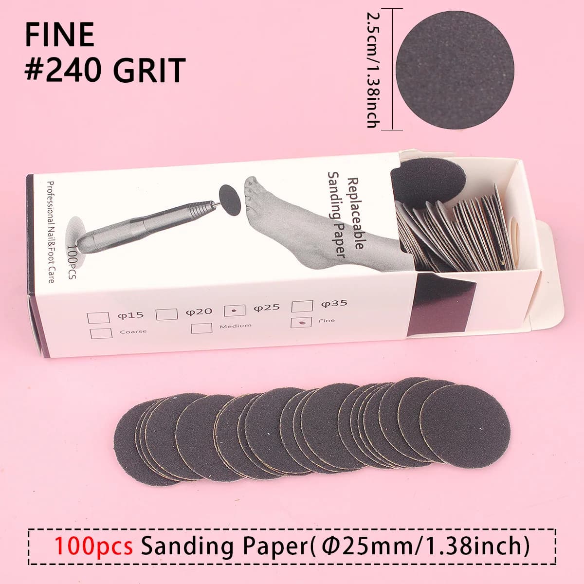 replaceable 25 mm pedicure sanding disc — image 7