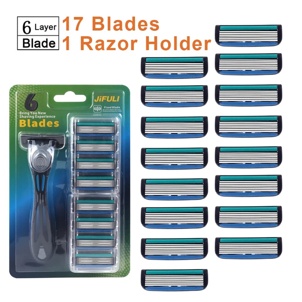 manual safety razor with stainless steel handle and replaceable blade head — image 6