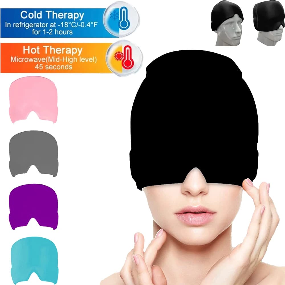Gel Hot/Cold Therapy Cap for Headache Relief