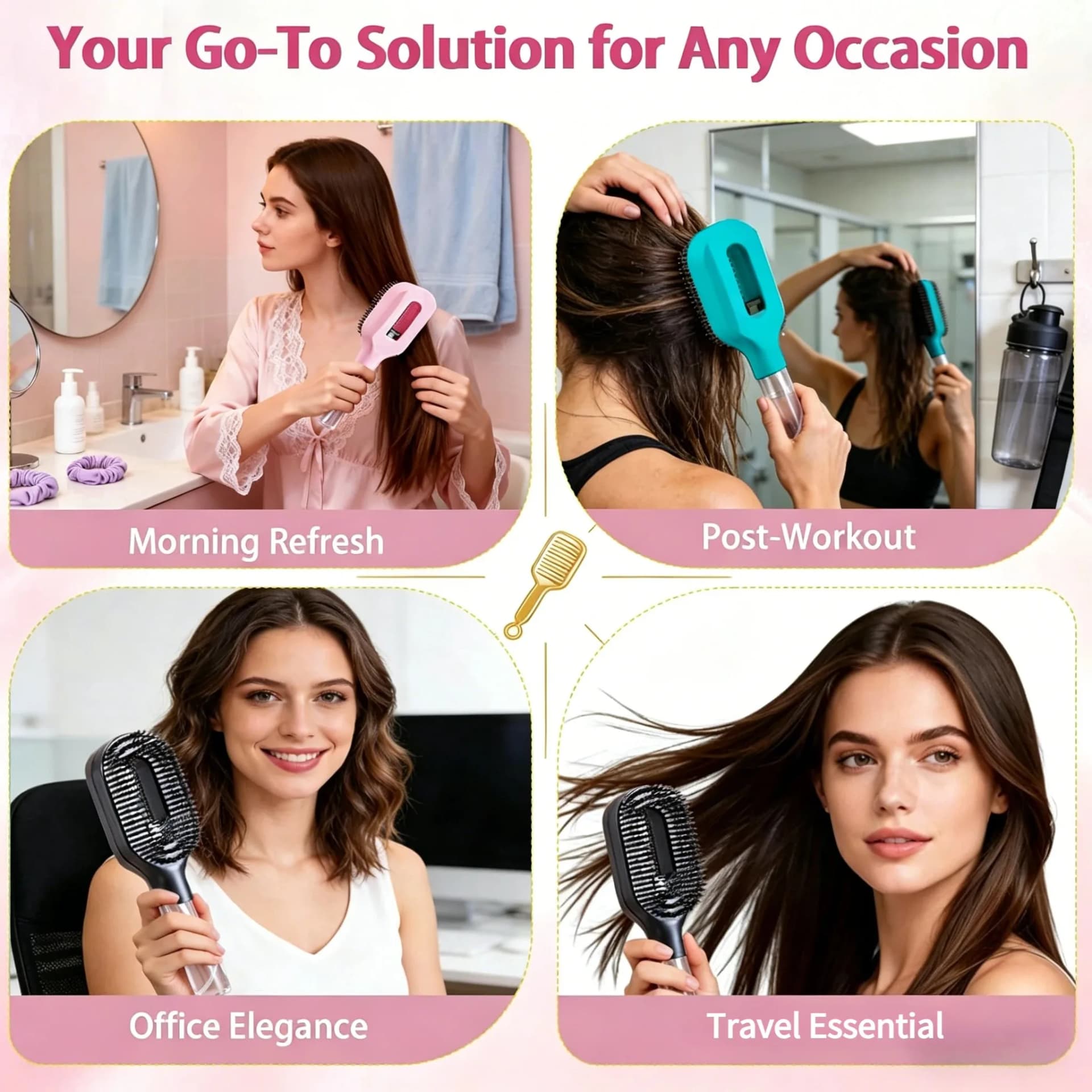 dual-spray massage comb for scalp — image 4