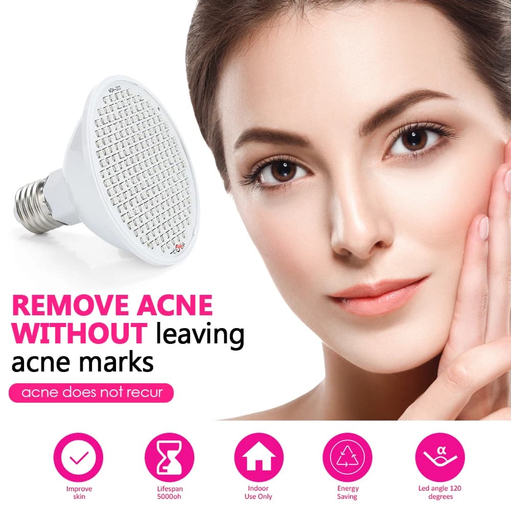 LED red and blue light therapy device for facial use — image 5