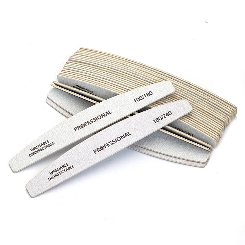 Set of 10 double‑sided wooden nail files with 100/180/240 grit — image 2