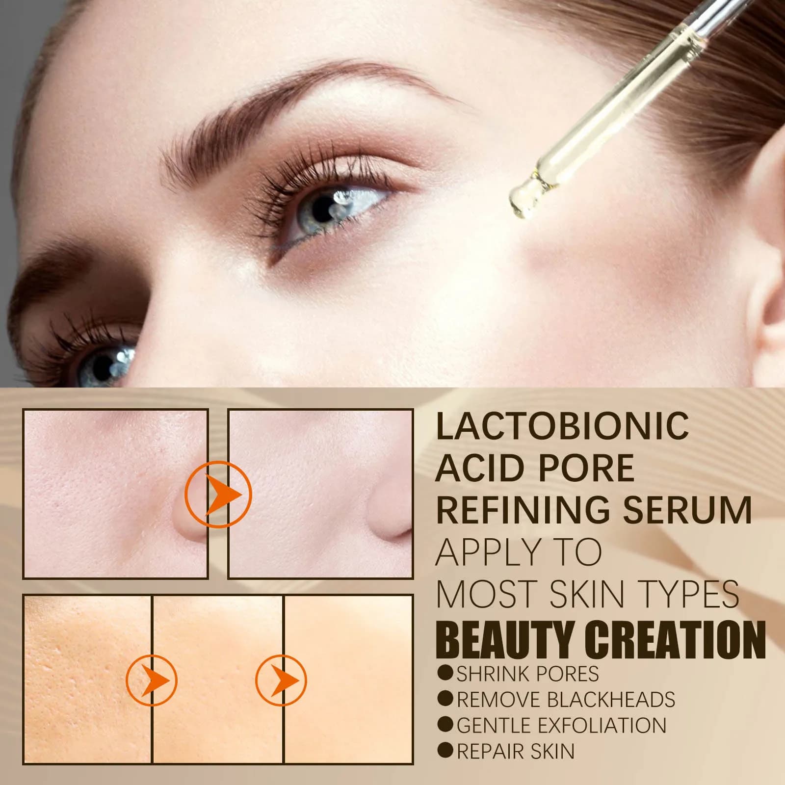 Lactobionic acid face serum bottle — image 4