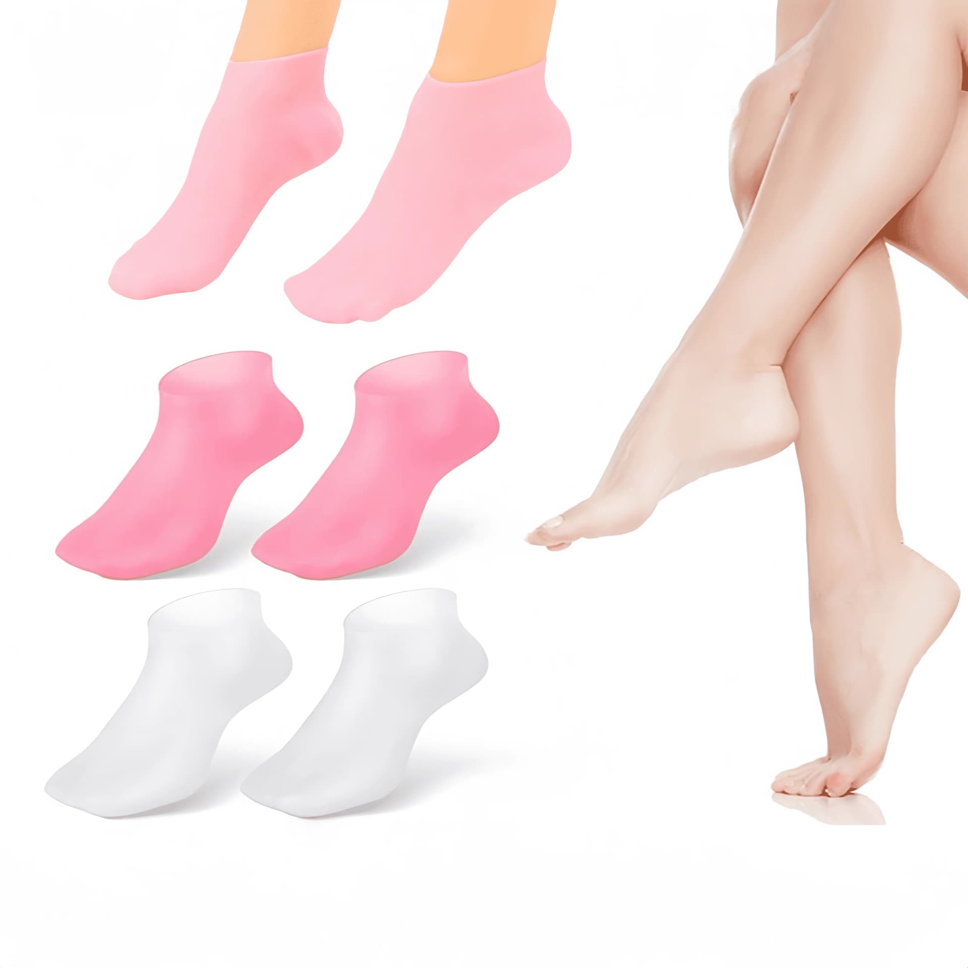 silicone moisturizing foot socks — image 3