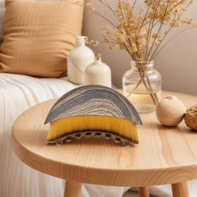 soft bristle contoured facial brush for lymphatic massage — image 4