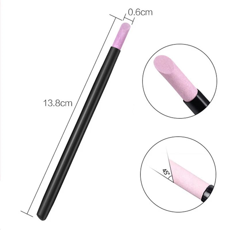 Quartz nail grinding pen with cuticle scissors set — image 5