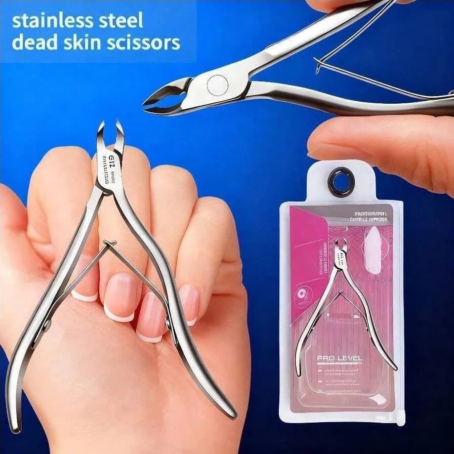 stainless steel cuticle trimmer set with 5 mm jaws — image 1