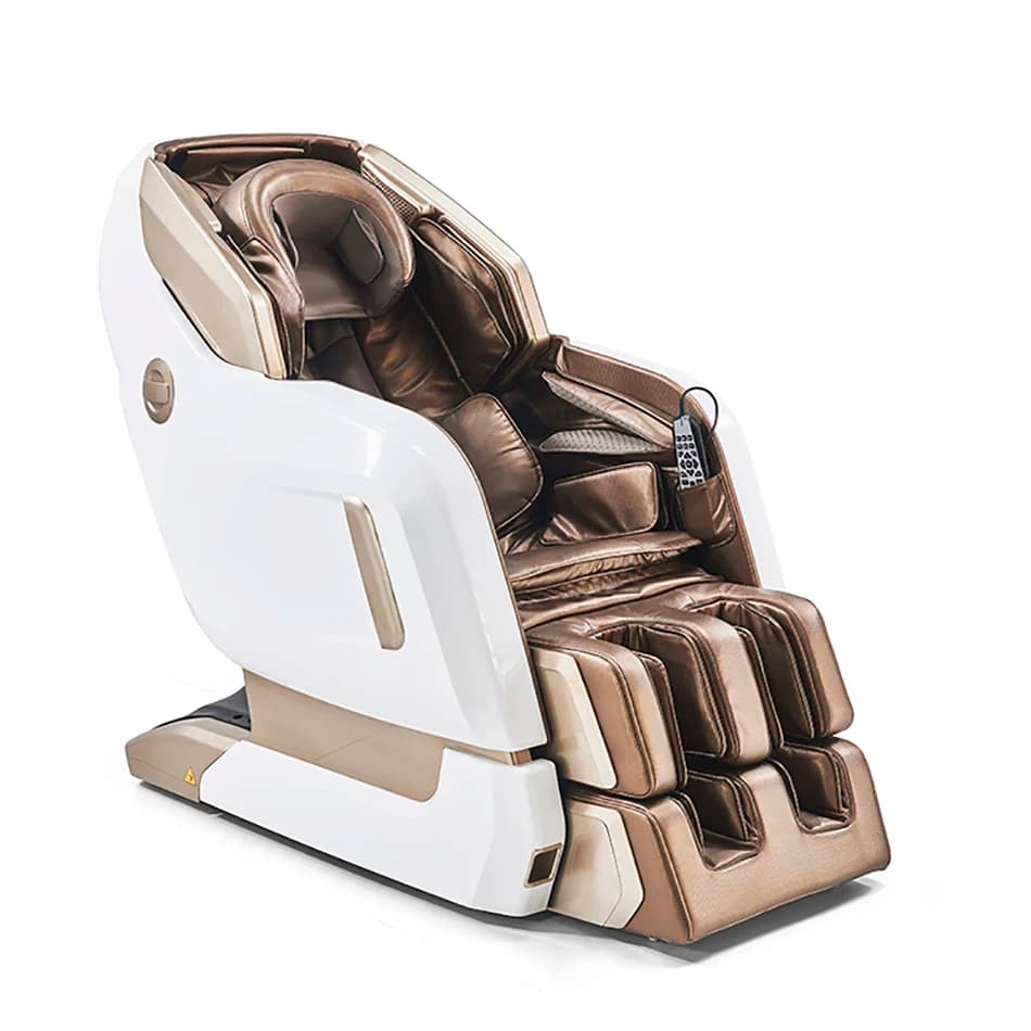 Customized White Golden Color Vibrating Foot Spa Massage Chair — image 6