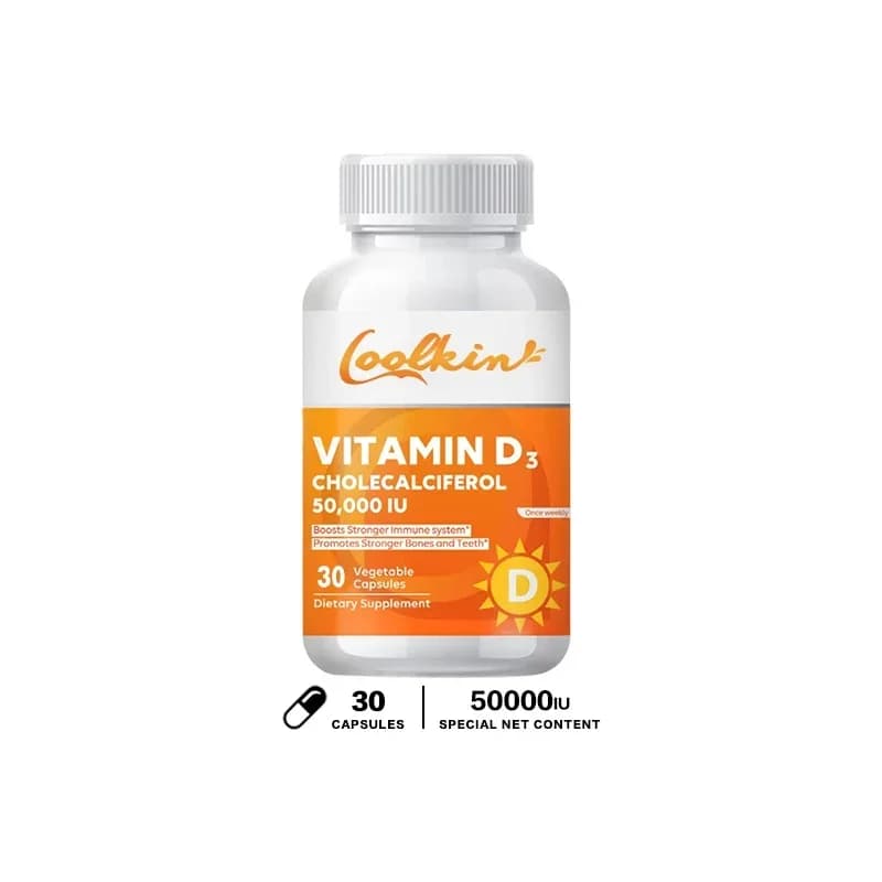 Vitamin D3 50,000 IU vegetarian capsules bottle — image 8