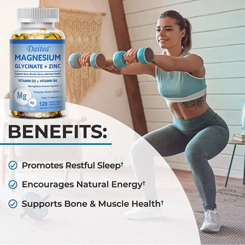 bottles of magnesium zinc vitamin d3 supplement — image 6
