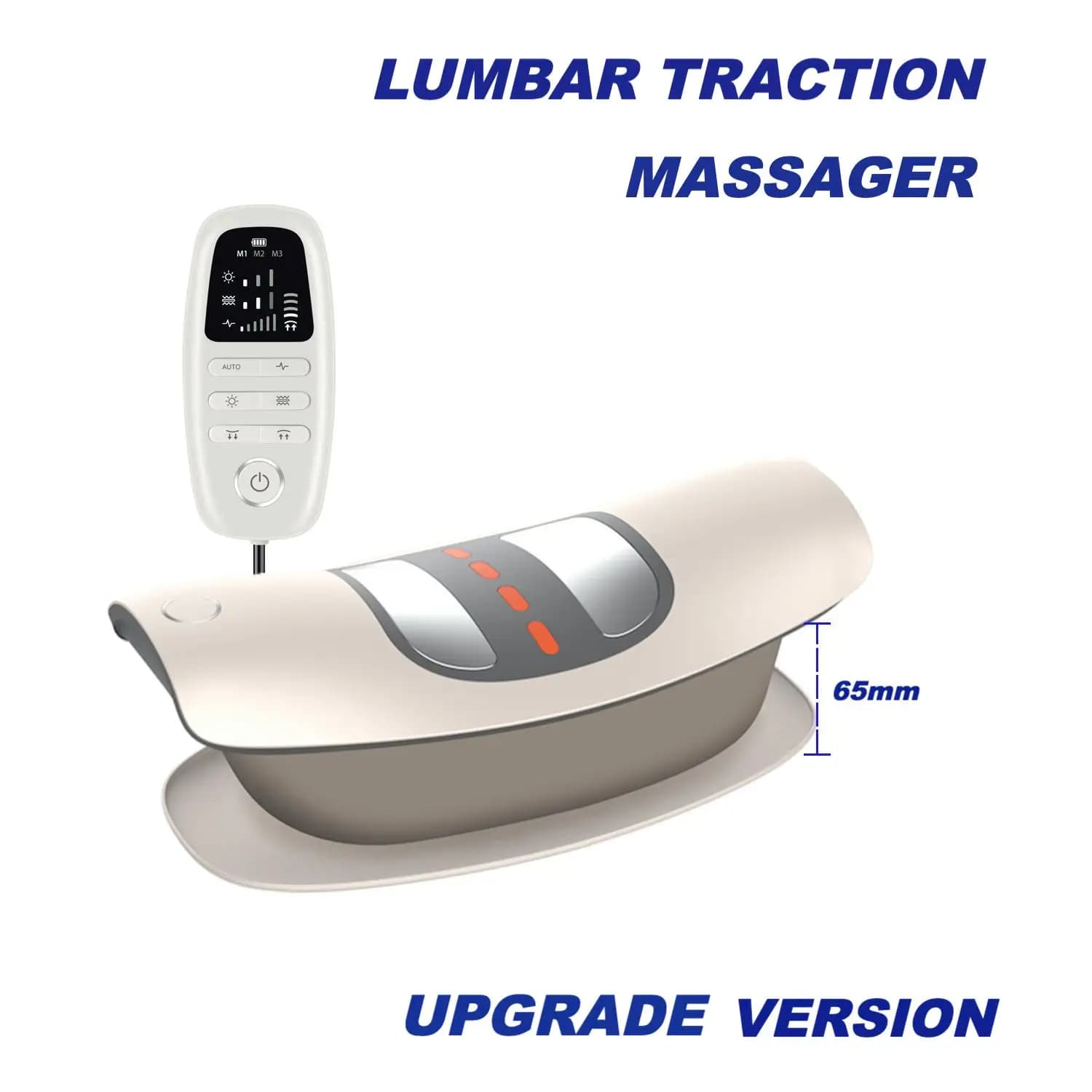 Lumbar traction and back massager with dynamic airbag