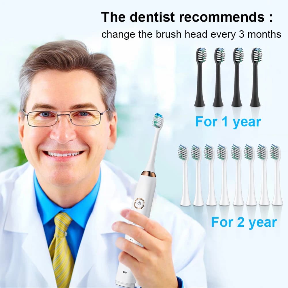 Sonic electric toothbrush with eight brush heads — image 6