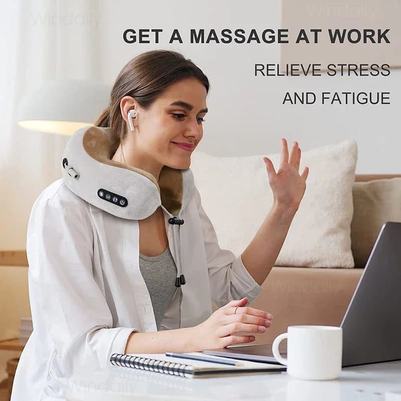 electric neck massager with heat and shiatsu kneading — image 6