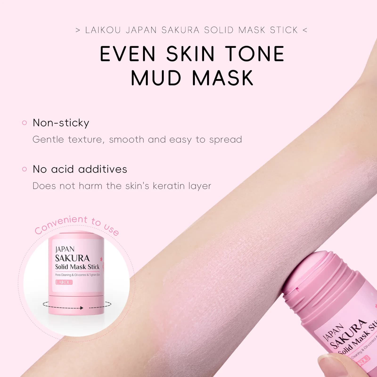 LAlKOU Sakura solid mud face mask stick — image 5