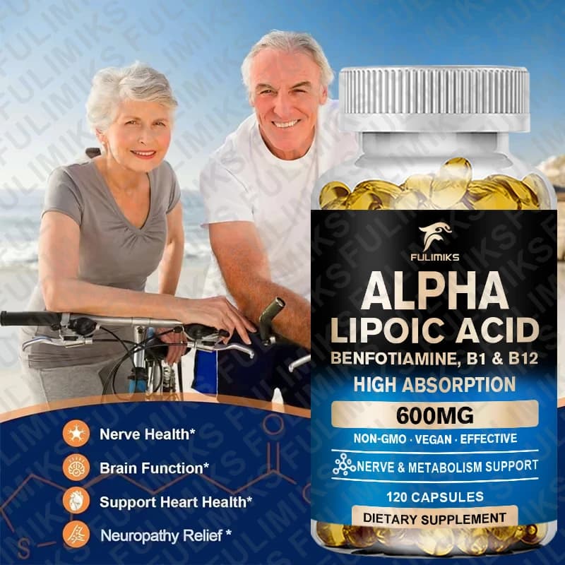 Alpha lipoic acid 600 mg capsules with benfotiamine — image 4