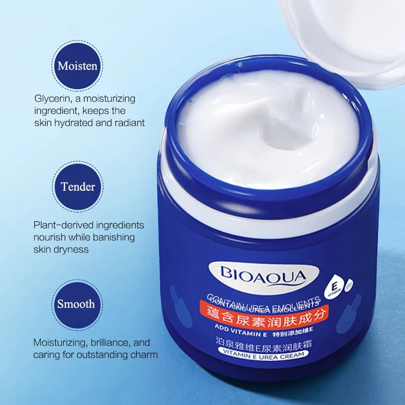 Vitamin E and urea moisturizing foot cream tube — image 3
