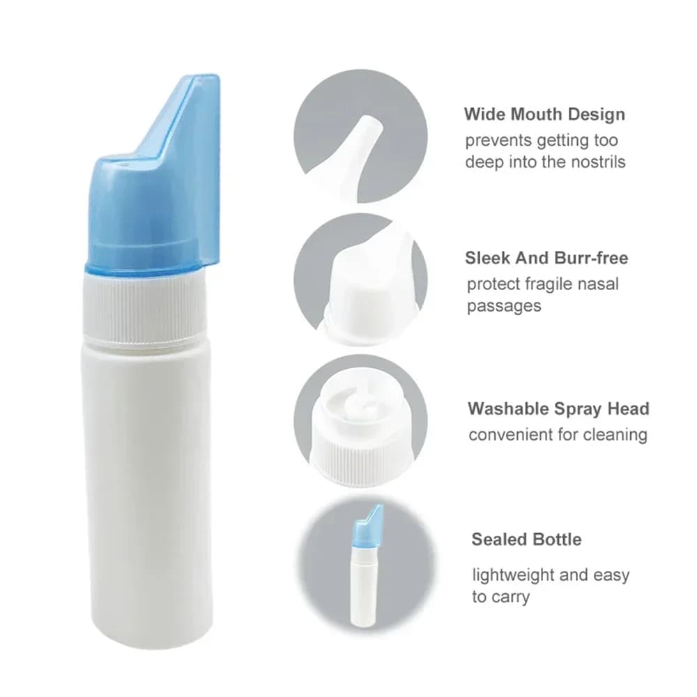 Portable nasal irrigator bottle with fine mist spray nozzle — image 5