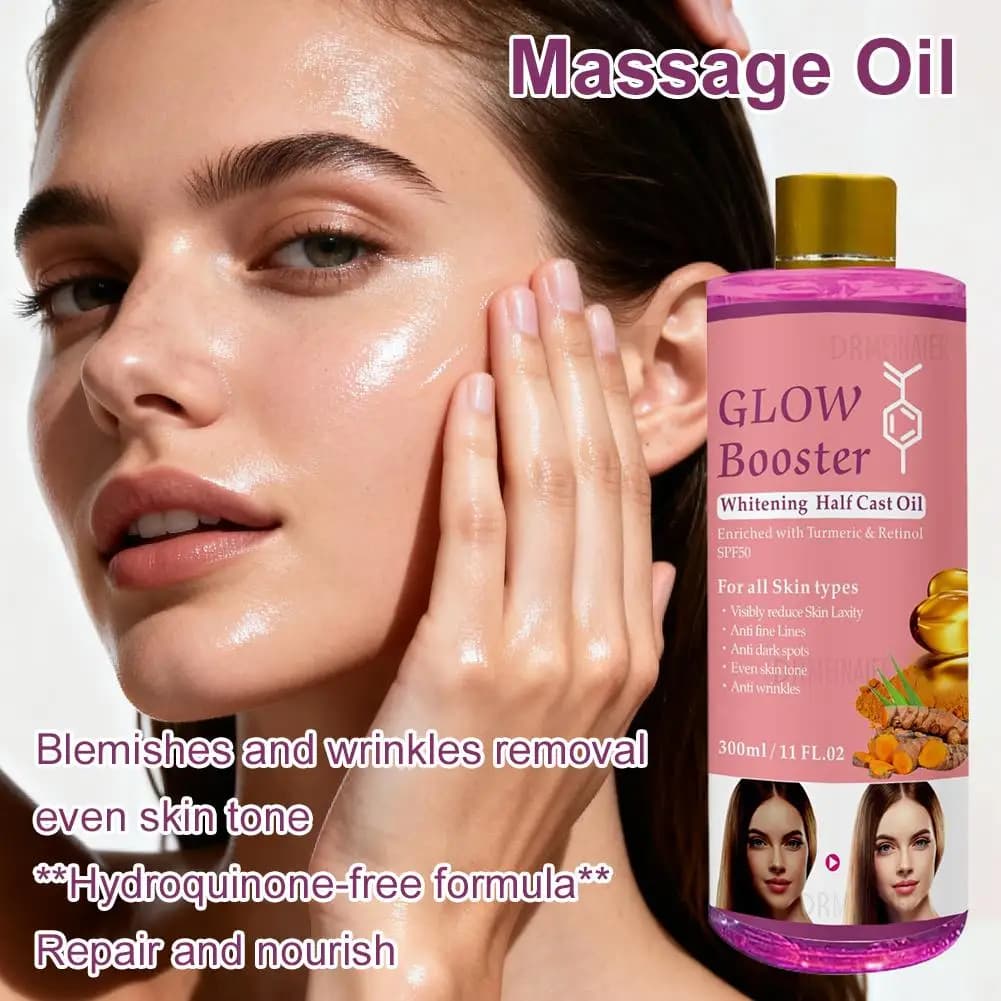 Kojic acid brightening massage oil bottle — image 2