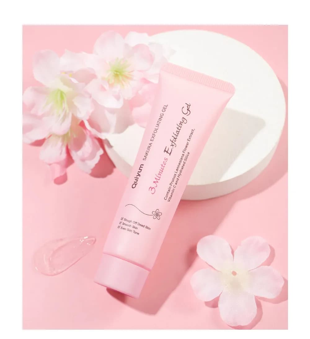 Sakura exfoliating peeling gel in a white jar — image 1