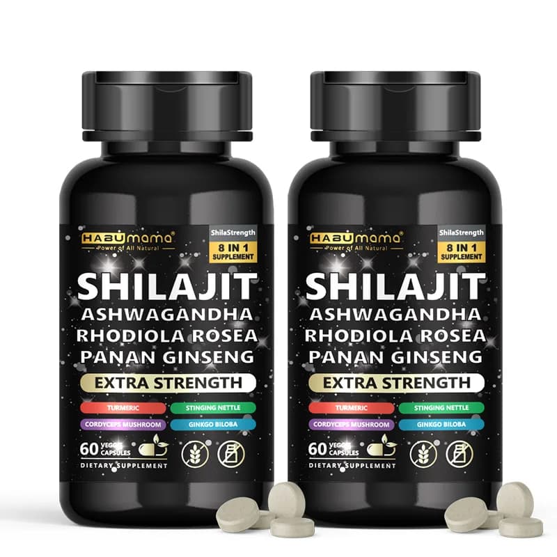 bottle of shilajit ashwagandha ginseng supplement — image 7