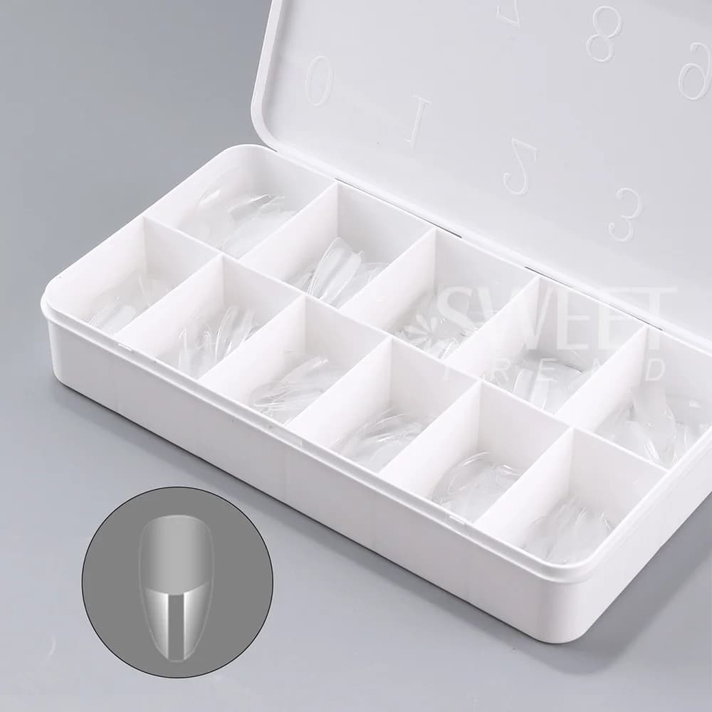 soft gel nail tips medium short almond coffin pack of 550 — image 5
